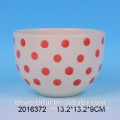 Todos os tipos de tamanho Red &amp; White Ceramic Bowl